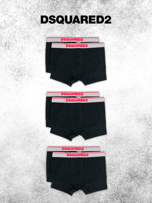 Dsquared Underwear Pack 6 Black Red