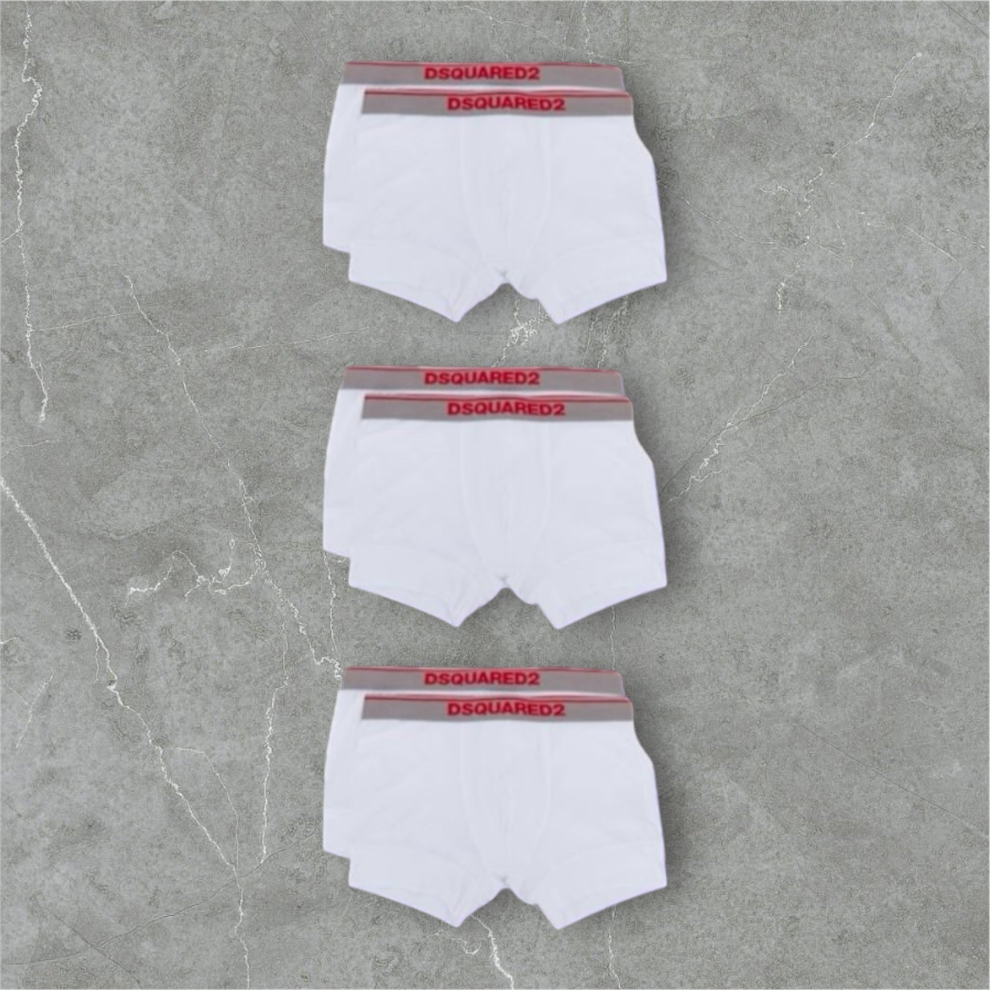 Dsquared Underwear Pack 6 White Red