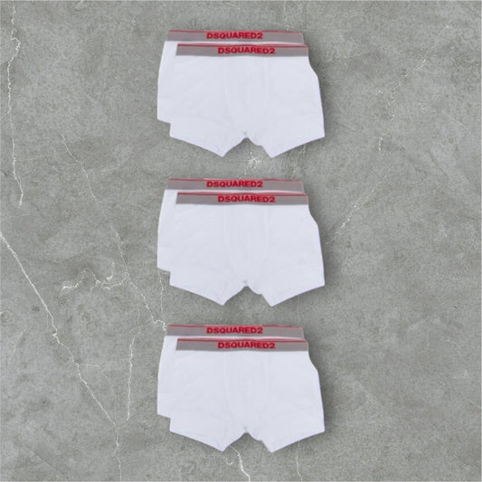 Dsquared Underwear Pack 6 White Red