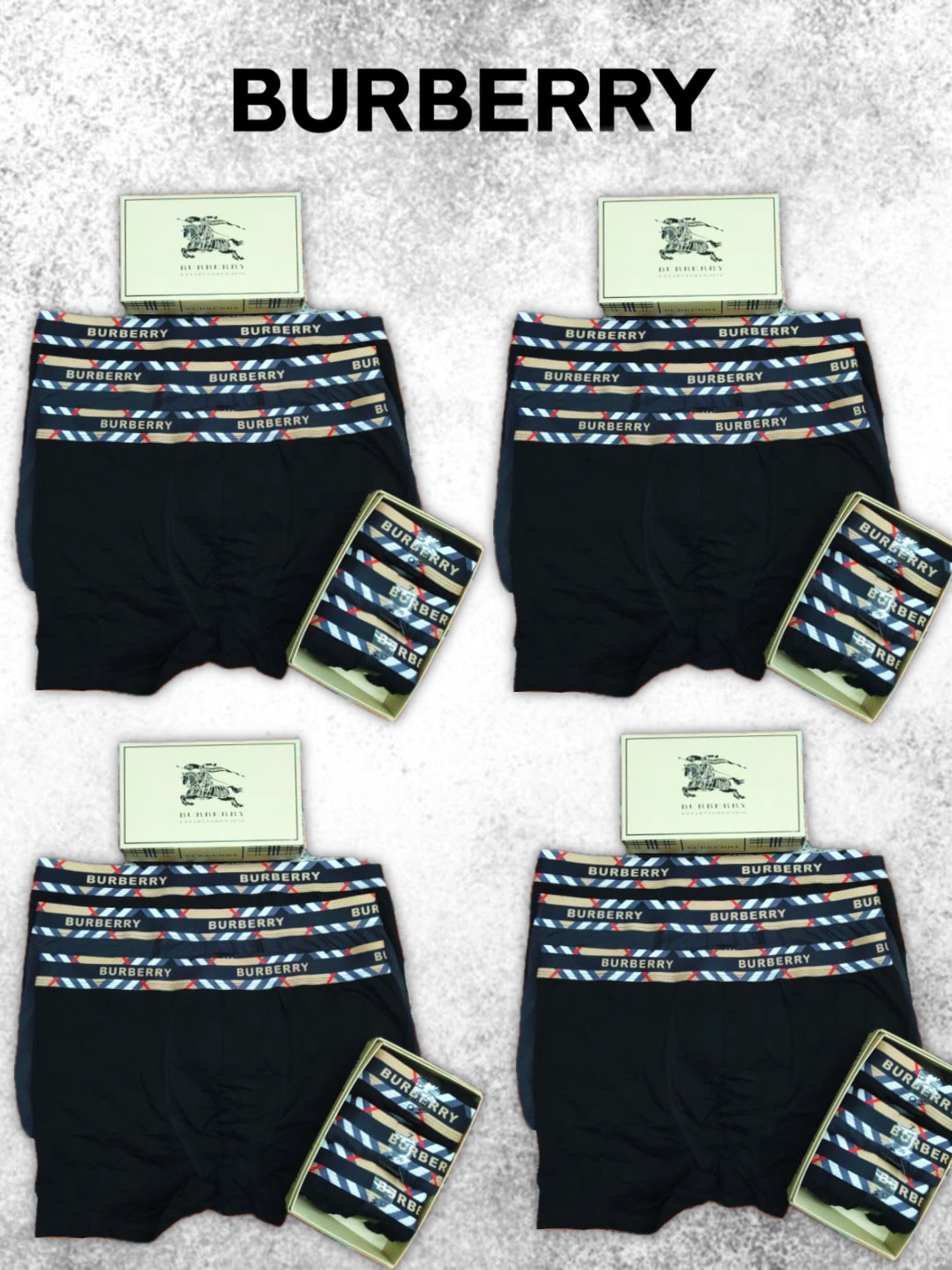 Burberry Pack 12 Code - 3001 +ΔΩΡΟ T-SHIRT