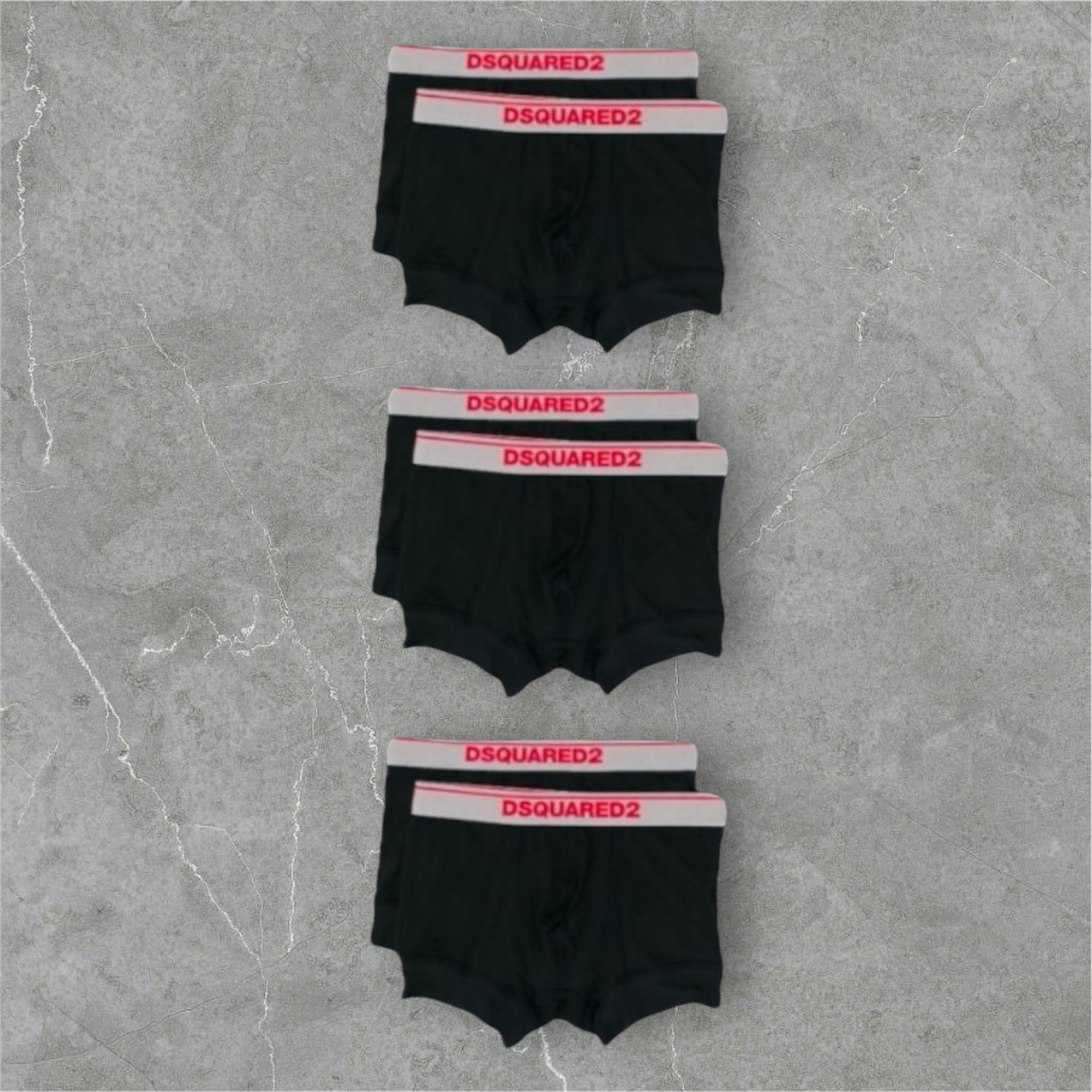 Dsquared Underwear Pack 6 Black Red