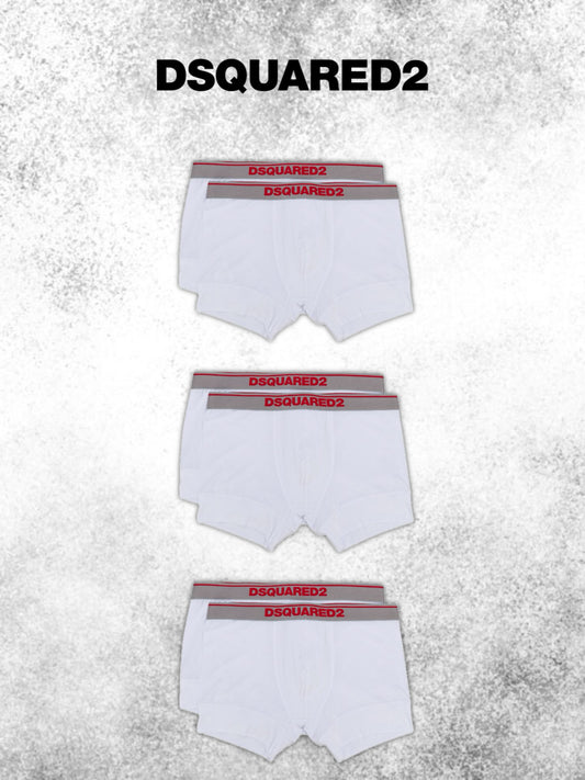 Dsquared Underwear Pack 6 White Red